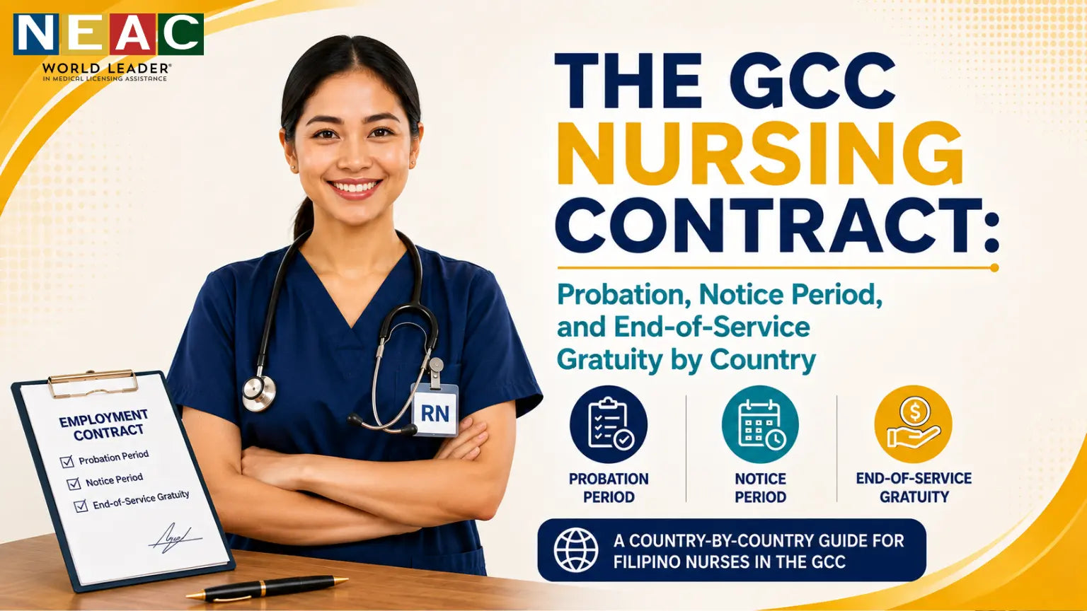 The GCC Nursing Contract: Probation, Notice Period, and End-of-Service Gratuity by Country