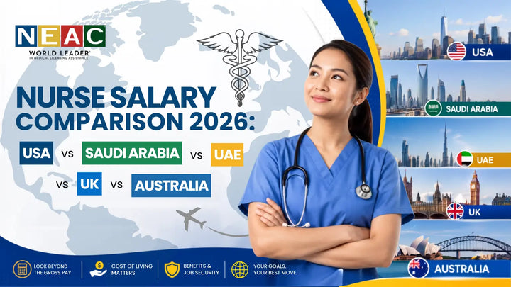Nurse Salary Comparison 2026: USA vs Saudi Arabia vs UAE vs UK vs Australia